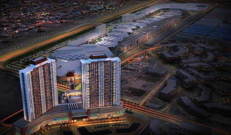Nakheel 标志协议在迪拜的龙城建造住宅双子塔